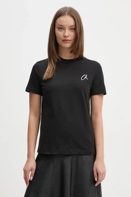 Zdjęcie produktu Calvin Klein Jeans t-shirt bawełniany damski kolor czarny J20J224439