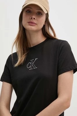 Zdjęcie produktu Calvin Klein Jeans t-shirt bawełniany damski kolor czarny J20J224791