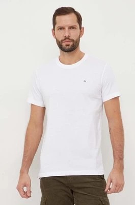 Zdjęcie produktu Calvin Klein Jeans t-shirt bawełniany kolor biały J30J325268