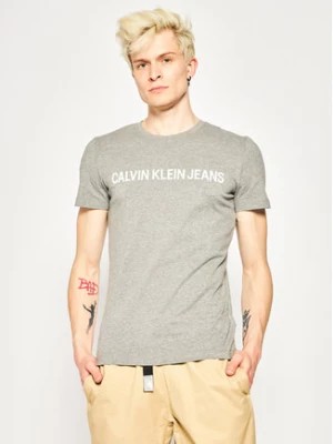 Zdjęcie produktu Calvin Klein Jeans T-Shirt Core Institutional Logo J30J307855 Szary Regular Fit