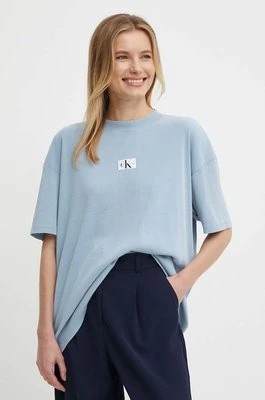 Zdjęcie produktu Calvin Klein Jeans t-shirt damski kolor niebieski