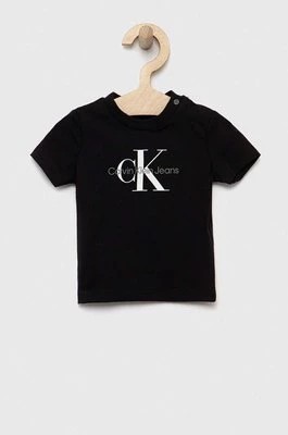 Zdjęcie produktu Calvin Klein Jeans t-shirt dziecięcy kolor czarny z nadrukiem