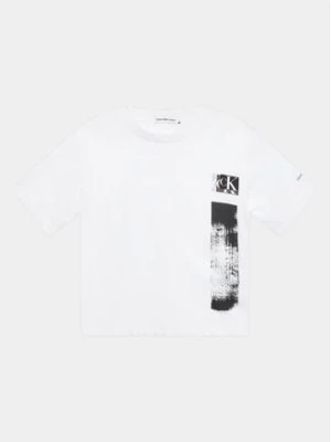 Zdjęcie produktu Calvin Klein Jeans T-Shirt Glitched Monogram IB0IB01767 Biały Regular Fit
