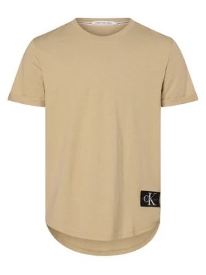 Zdjęcie produktu Calvin Klein Jeans T-shirt męski Mężczyźni Bawełna beżowy jednolity,