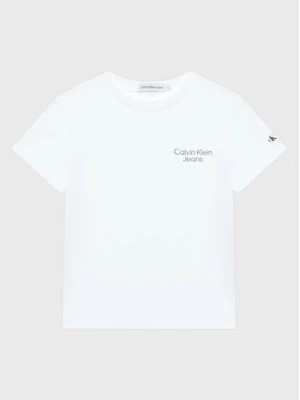 Zdjęcie produktu Calvin Klein Jeans T-Shirt Stack Logo IB0IB01319 Biały Regular Fit