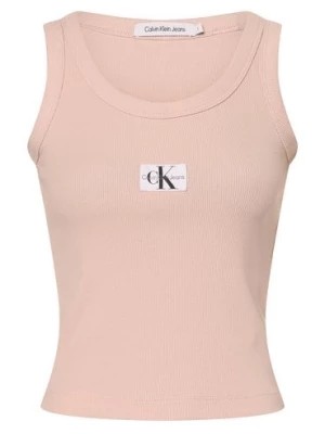 Zdjęcie produktu Calvin Klein Jeans Top damski Kobiety Bawełna różowy jednolity,