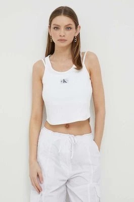 Zdjęcie produktu Calvin Klein Jeans top damski kolor biały