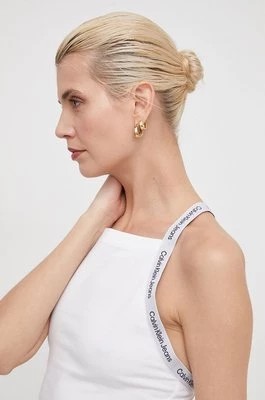Zdjęcie produktu Calvin Klein Jeans top damski kolor biały