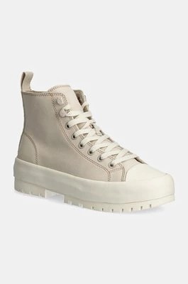 Zdjęcie produktu Calvin Klein Jeans trampki zamszowe LUGGED HYBRID MID LACEUP SUEDE kolor beżowy YW0YW01565