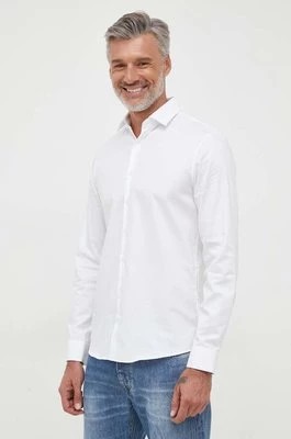 Zdjęcie produktu Calvin Klein koszula bawełniana męska kolor biały slim z kołnierzykiem klasycznym