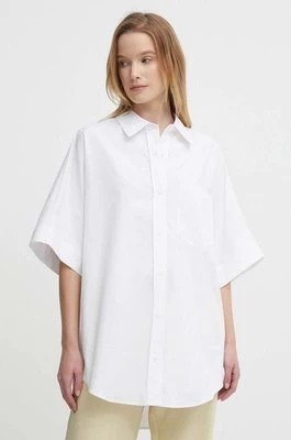 Zdjęcie produktu Calvin Klein koszula damska kolor biały relaxed z kołnierzykiem klasycznym K20K206596