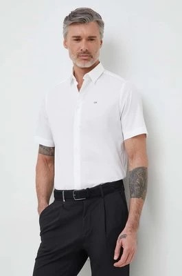 Zdjęcie produktu Calvin Klein koszula męska kolor biały regular z kołnierzykiem klasycznym