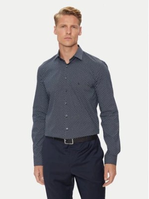 Zdjęcie produktu Calvin Klein Koszula Poplin 2Tones Print Slim K10K113545 Granatowy Slim Fit