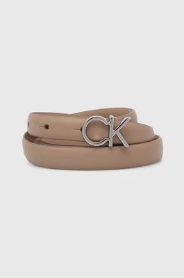 Zdjęcie produktu Calvin Klein pasek skórzany damski kolor beżowy K60K612360