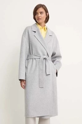 Zdjęcie produktu Calvin Klein płaszcz wełniany kolor szary przejściowy oversize K20K207089