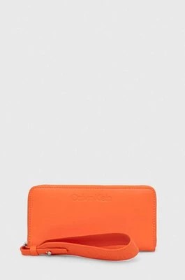Zdjęcie produktu Calvin Klein portfel damski kolor pomarańczowy