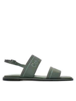 Zdjęcie produktu Calvin Klein Sandały Flat Sandal He HW0HW01990 Zielony