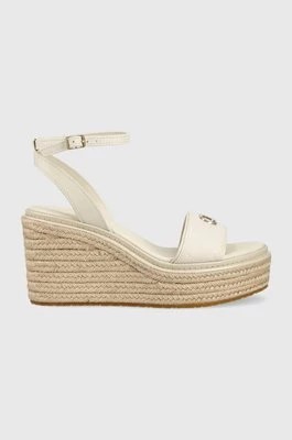 Zdjęcie produktu Calvin Klein sandały WEDGE 50HH W/HW - JQ damskie kolor beżowy na koturnie HW0HW01490