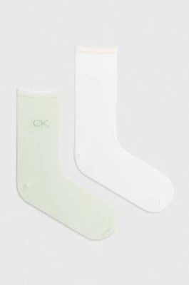 Zdjęcie produktu Calvin Klein skarpetki 2-pack damskie kolor zielony 701228101