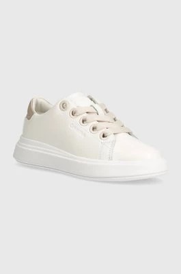 Zdjęcie produktu Calvin Klein sneakersy skórzane CUPSOLE LACE UP LTH kolor biały HW0HW02085