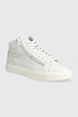 Zdjęcie produktu Calvin Klein sneakersy skórzane HIGH TOP LACE UP W/ZIP kolor biały HM0HM01476