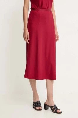 Zdjęcie produktu Calvin Klein spódnica kolor bordowy midi rozkloszowana K20K207308