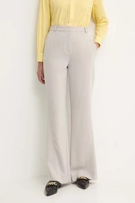 Zdjęcie produktu Calvin Klein spodnie damskie kolor szary dzwony high waist K20K207155