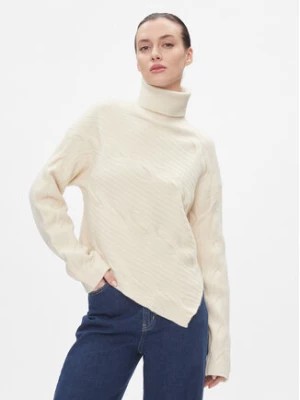 Zdjęcie produktu Calvin Klein Sweter Asymetric Modern Cable Sweater K20K206016 Beżowy Regular Fit