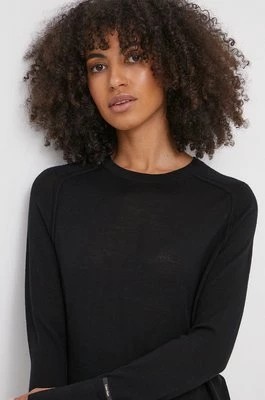Zdjęcie produktu Calvin Klein sweter wełniany damski kolor czarny lekki