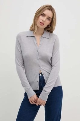 Zdjęcie produktu Calvin Klein sweter wełniany damski kolor szary lekki K20K207198