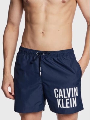 Zdjęcie produktu Calvin Klein Swimwear Szorty kąpielowe KM0KM00794 Granatowy Regular Fit