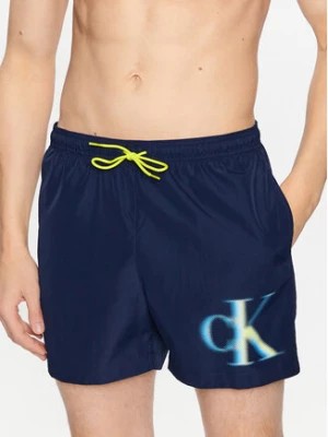 Zdjęcie produktu Calvin Klein Swimwear Szorty kąpielowe KM0KM00800 Granatowy Regular Fit
