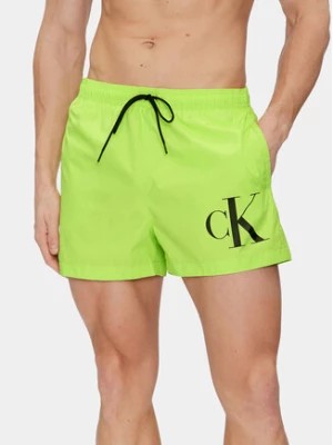 Zdjęcie produktu Calvin Klein Swimwear Szorty kąpielowe KM0KM00967 Zielony Regular Fit