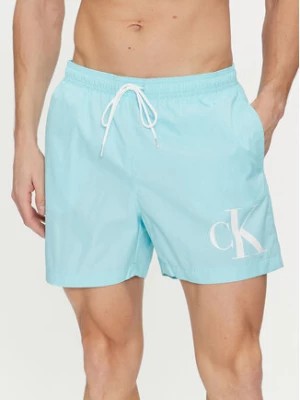 Zdjęcie produktu Calvin Klein Swimwear Szorty kąpielowe KM0KM01003 Błękitny Regular Fit