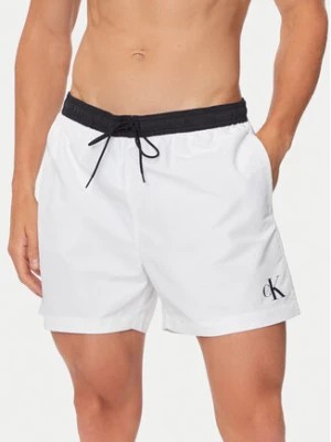 Zdjęcie produktu Calvin Klein Swimwear Szorty kąpielowe KM0KM01051 Biały Regular Fit