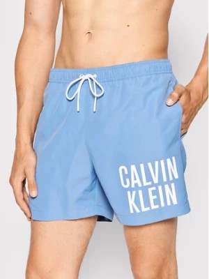 Zdjęcie produktu Calvin Klein Swimwear Szorty kąpielowe Medium Drawstring KM0KM00701 Błękitny Regular Fit
