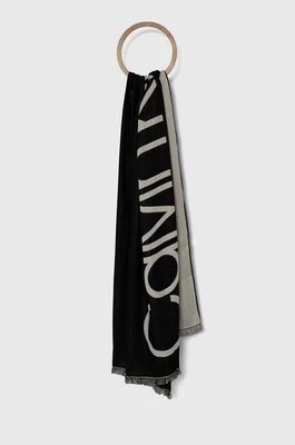 Zdjęcie produktu Calvin Klein szal damski kolor czarny wzorzysty