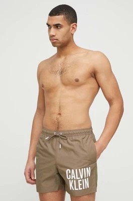 Zdjęcie produktu Calvin Klein szorty kąpielowe kolor brązowy