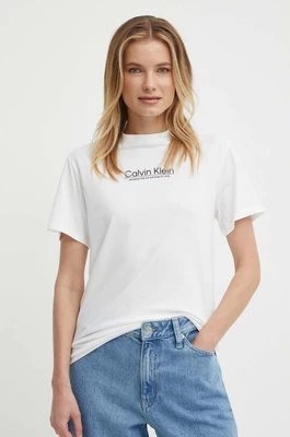 Zdjęcie produktu Calvin Klein t-shirt bawełniany damski kolor biały K20K207005