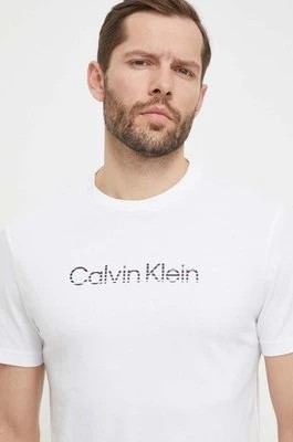 Zdjęcie produktu Calvin Klein t-shirt bawełniany męski kolor biały z nadrukiem