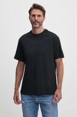 Zdjęcie produktu Calvin Klein t-shirt bawełniany męski kolor czarny gładki K10K112747