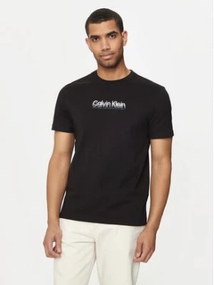 Zdjęcie produktu Calvin Klein T-Shirt Flock Logo K10K113118 Czarny Regular Fit