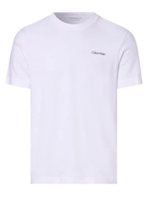 Zdjęcie produktu Calvin Klein T-shirt męski Mężczyźni Bawełna biały jednolity,