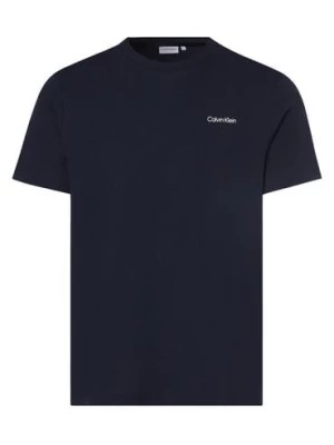 Zdjęcie produktu Calvin Klein T-shirt męski Mężczyźni Bawełna niebieski jednolity,
