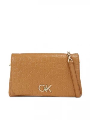 Zdjęcie produktu Calvin Klein Torebka Re-Lock Shoulder Bag Md - Emb K60K611061 Brązowy