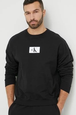 Zdjęcie produktu Calvin Klein Underwear bluza bawełniana lounge kolor czarny z nadrukiem