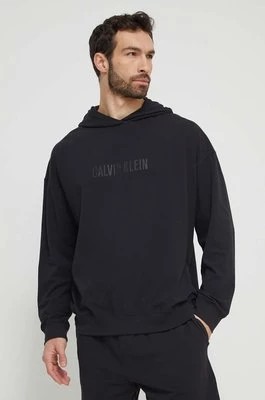 Zdjęcie produktu Calvin Klein Underwear bluza lounge kolor czarny z kapturem z nadrukiem