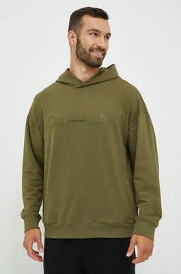 Zdjęcie produktu Calvin Klein Underwear bluza piżamowa męska kolor zielony z nadrukiem
