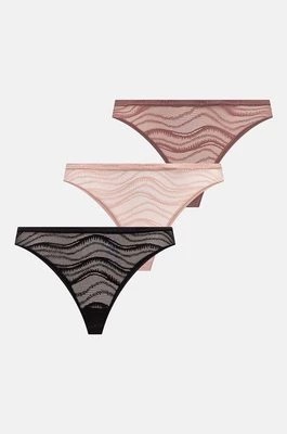 Zdjęcie produktu Calvin Klein Underwear stringi 3-pack kolor różowy z koronki