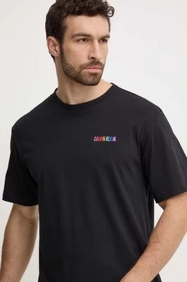 Zdjęcie produktu Calvin Klein Underwear t-shirt lounge bawełniany kolor czarny z aplikacją 000NM2631E